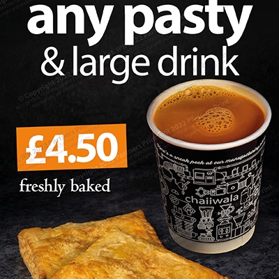 Pasty & Drink £4.50